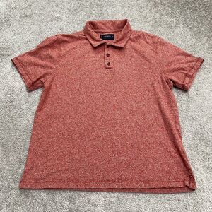 Lucky Brand Polo Shirt Mens Medium Heather Red Short Sleeve Stretch Casual NWOT